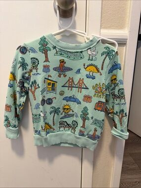 Little sleepies California Kids' Mint Green Graphic Pullover Sweatshirt